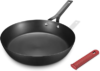 Carbon Steel Pan, 10 Inch Nonstick Frying Pan Skillet | Pre-Seasoned Carbon Steel Cookware with Removable Silicone Handle Holder, Indoor/Outdoor, Induction & Oven Safe