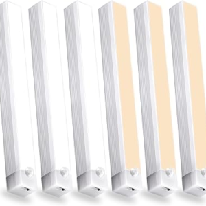 6 Pack Motion Sensor Under Cabinet Light 8 Inch Magnetic LED Closet Lights