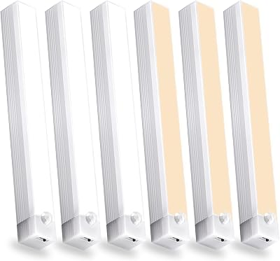 6 Pack Motion Sensor Under Cabinet Light 8 Inch Magnetic LED Closet Lights