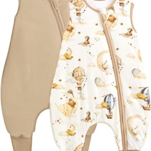 JiAmy Baby Sleep Sack with Legs 6M-6Y, Wearable Blanket for Infants & Kids | Toddler Sleep Sack with Legs, 2-Way Zipper for Easy Changes, Roomy Fit for Free Movement, Unisex Design for Active Walkers