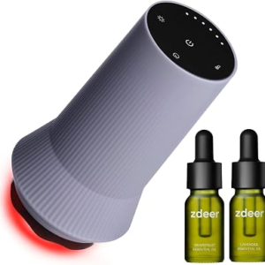 ZDEER Lymphatic Drainage Massager, Cupping Tool for Massage Therapy, Hot Stones Gua Sha Tool with Heat, 6 Levels for Muscle Relaxation & Circulation with 2 Essential Oils
