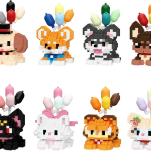 HIGH GODO Cat & Dog Party Favors Building Set, 8 Pack Mini Animals Building Blocks, Goodie Bag Stuffers, Easter Egg Stuffers, Classroom Small Prize Toys Gifts for Adults Teens Age 14+