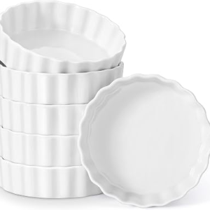 LOVECASA Porcelain Ramekins 8 Oz Oven Safe Set of 6