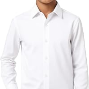 SOLOCOTE Boys White Button Down Shirts