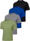 IHU 4 Pack Mens Rash Guard Shirts