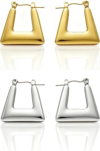 18K Gold Silver Stainless Steel Earrings Not Rust