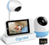 Ognee Baby Monitor with Camera and Audio, 24h Recording Playback, Baby Monitor with Crib Mount, 5″ IPS 2K Display, SD Card, Remote Pan-Tilt-Zoom, 2-Way Talk, No WiFi, Night Vision, Safety Zone Alert