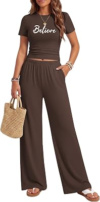 Ekouaer Lounge Sets for Women 2 Piece Summer Matching Set with Pockets | Vacation Airport Trave