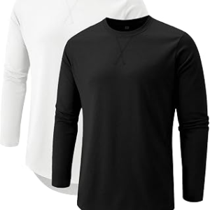 COMDECEVIS Mens 2 Pack Long Sleeve T-Shirts