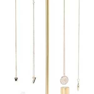 BOROZO Necklace Holder Stand with Ceramic Tray