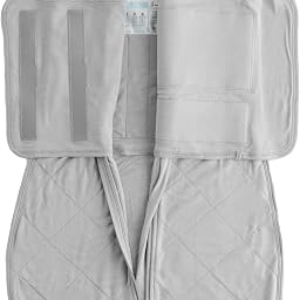 Dreamland Baby Viscose Swaddle Blanket (0-6 Months). 1.0 TOG Ultra Soft Swaddle Blanket w/Built in Band. 97% Viscose, 3% Spandex (Grey). Mom-Owned US Business, Premium Materials