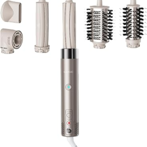 KAUGIC 6 in 1 Hot Air Hair Styler Dryer Multi-Styler – High Speed Hair Styling Tools with No Heat Damage, Auto Wrap Curler as A Gift for Fast Drying Curling Smoothing Volumizing Cool Shot