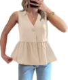 TANKANEO V Neck Babydoll Tank Tops