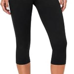 DLOODA Womens Fold Over Capri Leggings
