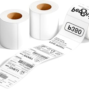3 Rolls Thermal Label Stickers 1.57″x1.18″ (40x30mm) Waterproof Scratch & Oil Proof 230 Pcs Per Roll