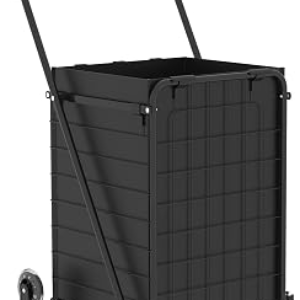 Stairs Climbing Shopping Cart, 360° Rolling Swivel Wheels | Foldable Collapsible & Lightweight