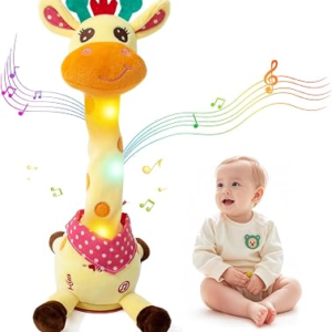 Emoin Dancing Giraffe Toy, Tanlking Giraffe Toys Musical Mimicking Toy, Singing 10 Pcs Songs for Baby Boys Girls, Repeating What You Say, Sing+Dancing+Recording+LED | Singing 10 Songs for Baby Boys Girls, Repeating What You Say, Dancing Recording LED