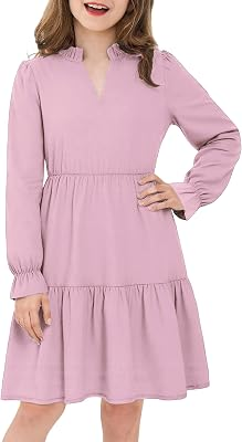 JiAmy Girls Tiered Ruffle Dress