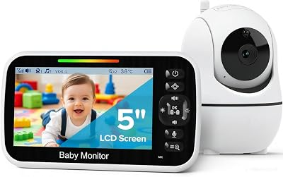 GOODBABY 5"" Baby Monitor with Camera and Audio No Wifi