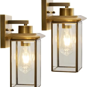 Brass outdoor sconces, Modern Bronze Exterior Wall Light Fixtures for Porch