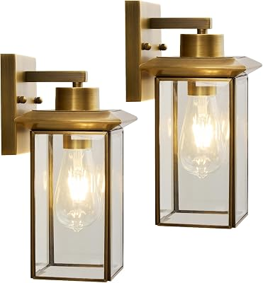 Brass outdoor sconces, Modern Bronze Exterior Wall Light Fixtures for Porch