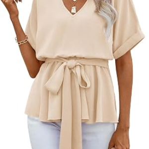 FSHAOES Short Sleeve Blouses