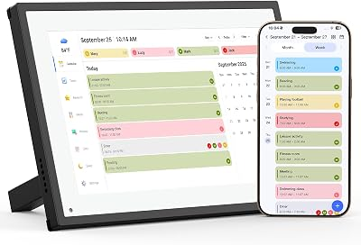10.1" Digital Calendar Schedule Planning Interactive Touchscreen Digital Frame Weekly Monthly Planner Shared Album