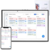 Digital Calendar 10.1 Inch Smart Electronic Planner, IPS Touch Screen, 32GB, Electronic Slideshow, Wall-mounted with Third-Party Calendar Sync, Chore Tracker, Meal Plan & Photo Display, Gifs for Mom