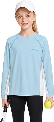 Wenlia Kids Long Sleeve Athletic T-Shirts Sport Tops for Gils Boys