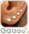 ÌF ME 5 Pairs 14K Gold Plated Stud Earrings