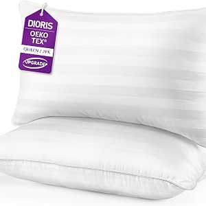 DIORIS Bed Pillows Queen Size Set of 2