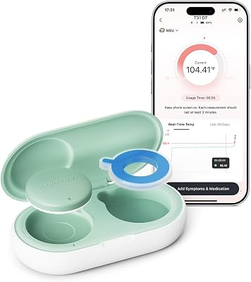 Momcozy Wearable Digital Thermometer for Baby, Continuous App Monitoring