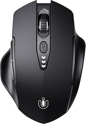 Uineer Bluetooth Mouse, Tri-Mode Wireless, Rechargeable, 3-Device Switch
