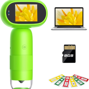 Leipan Pocket Microscope for Kids, 2” IPS 1080P Magnifier with Light