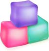 ZaxiDeel Big Stress Cubes 3 Pack with Vibrant Gel Filling | Large 2.1 inches, soft squeeze filling, quiet handheld fidgets for school, office, travel and gifts