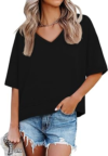 UNCLECAT Womens V Neck T Shirts