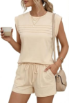 BORNPOM Women Summer Shorts Set