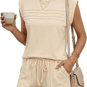BORNPOM Women Summer Shorts Set