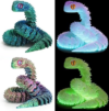 GemmiCho 4 Pcs 3D Printed Snake Toys, 3D Printed Animal Glow in The Dark, Articulated 3D Snake Toys Toy, Flexible 3D Printed Toys, Easter Basket Essentials, Easter Basket Stuffers