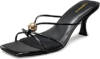 GIGIMEMO Womens Kitten Heels Sandals
