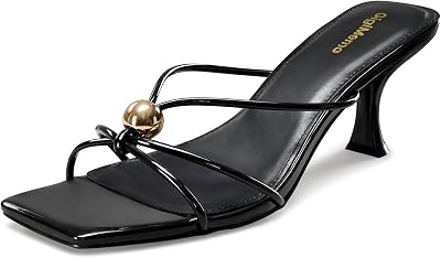 GIGIMEMO Womens Kitten Heels Sandals
