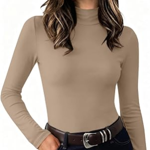 UNCLECAT Womens Mock Neck Shirts