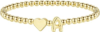 MOOHAM Gold Beaded Heart Initial Bracelet