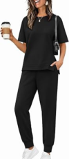 Ekouaer Womens 2 Piece Lounge Sets Short Sleeve