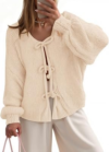 UNCLECAT Bow Tie Front Cardigan Sweaters