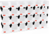 LEADLOONG 24 Pack Stackable Storage Bins Heavy Duty Parts Organizer White