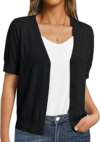 GKBK Women Cropped Short Sleeve Cardigan