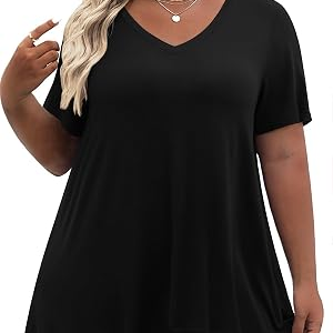 Tencede Womens Plus Size Tops