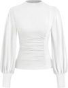 KIRUNDO Women Mock Neck Tops