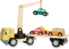 Nene Toys Magnetic Car Loader with 4 Cars and 1 Semi-Trailer Wooden Truck for Kids 2+ Year Old – Interactive Crane Wooden Toy – Vehicle Toys for Boys Girls – Educational Toy for Toddlers Ages 2+